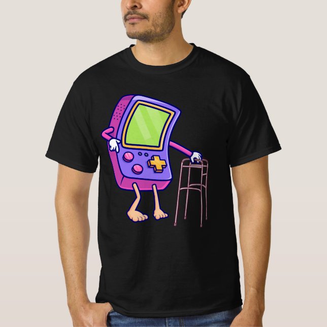 Old Gamer Retro Fashion Video Game Gamepad T-Shirt (Vorderseite)