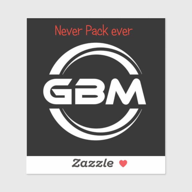OLD gbm Sticker with motto (Blatt)