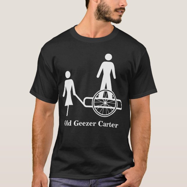 Old Geezer Carter Basic Dark T-Shirt Vorlage (Vorderseite)