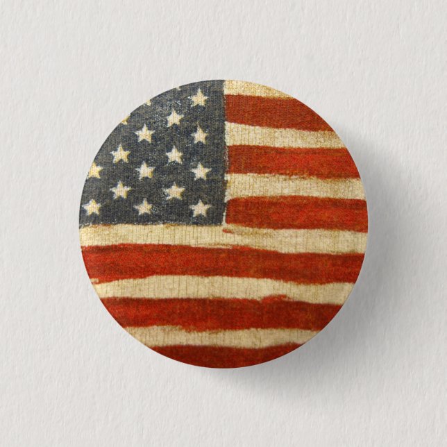 Old Glory American Flag Button (Vorderseite)