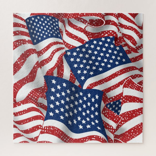 Old Glory American Flag Jigsaw Puzzle (Vertikal)