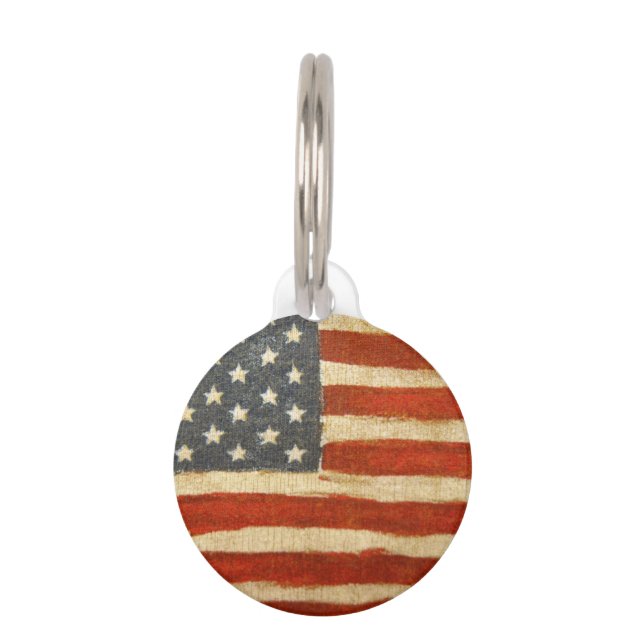 Old Glory American Flag Tiernamensmarke (Vorderseite)