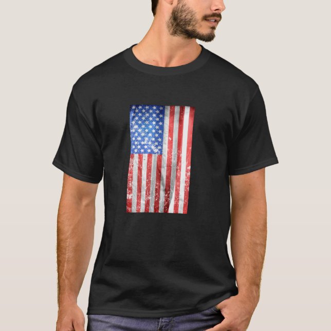 Old Glory American Flag USA U T-Shirt (Vorderseite)
