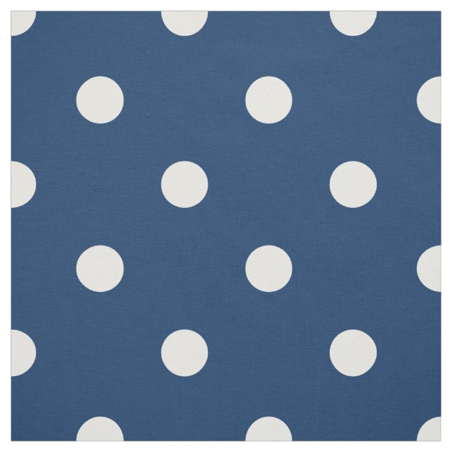Old Glory Blue White Polka Dots (groß) Stoff (Muster)