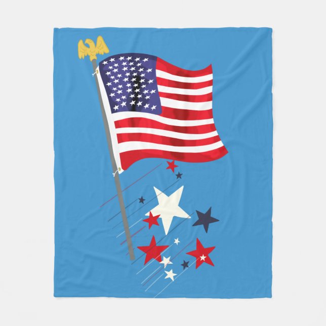 Old Glory Fleece Blanket (Vorderseite)