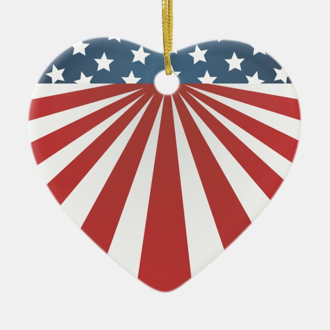 Old Glory Keramik Ornament (Vorne)