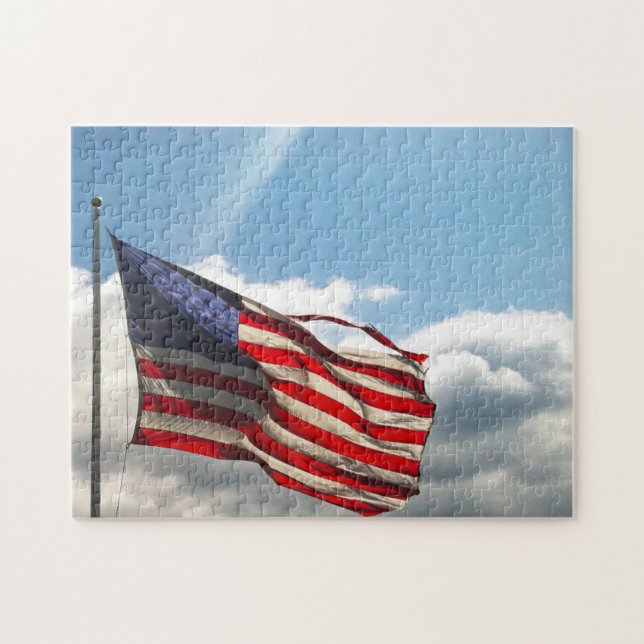 Old Glory oder die US Flagge American Flag. Puzzle (Horizontal)