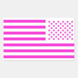 Old Glory Pink  Rechteckiger Aufkleber