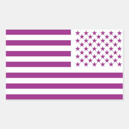 Old Glory Purple  Rechteckiger Aufkleber
