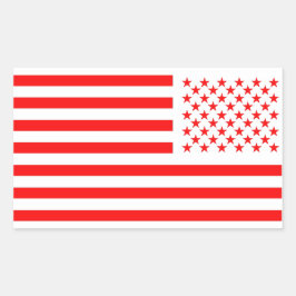 Old Glory Red  Rechteckiger Aufkleber