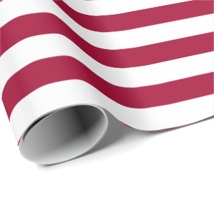 Old Glory Roter Streifen (mittlere Größe 1”) Geschenkpapier