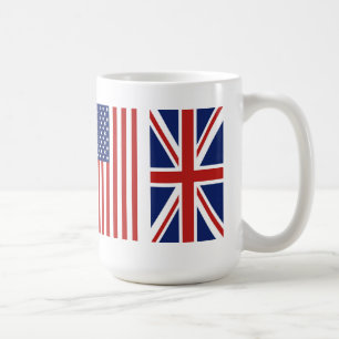 Old Glory und Union Jack Flags. Kaffeetasse