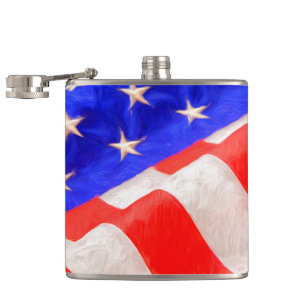 Old Glory Vinyl Wrapped Flask, 6 oz. Flachmann