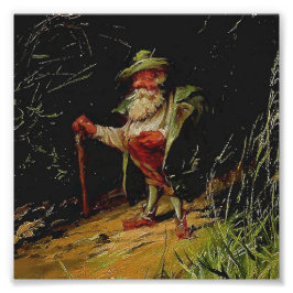"Old Gnome With a Cane" von Heinrich Shlitt Fotodruck
