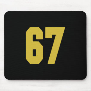 Old Gold Black Number 67 Trikot Spieler Uniform #6 Mousepad