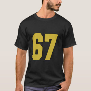 Old Gold Black Number 67 Trikot Spieler Uniform #6 T-Shirt
