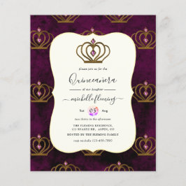 Old Gold Elegance Quinceñera Flyer