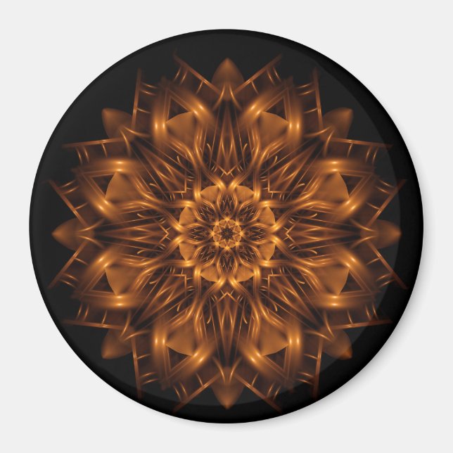 Old Gold Kupfer Medallion Round Magnet (Vorne)