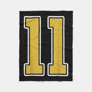 Old Gold Schwarz-weiß Srts Number 11 Jersey Unifor Fleecedecke