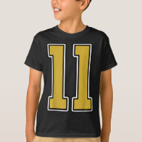 Old Gold Schwarz-weiß Srts Number 11 Jersey Unifor