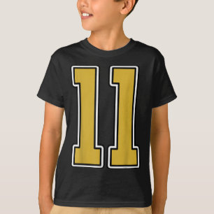 Old Gold Schwarz-weiß Srts Number 11 Jersey Unifor T-Shirt