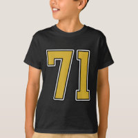 Old Gold Schwarz-weiß Srts Number 71 Jersey Unifor