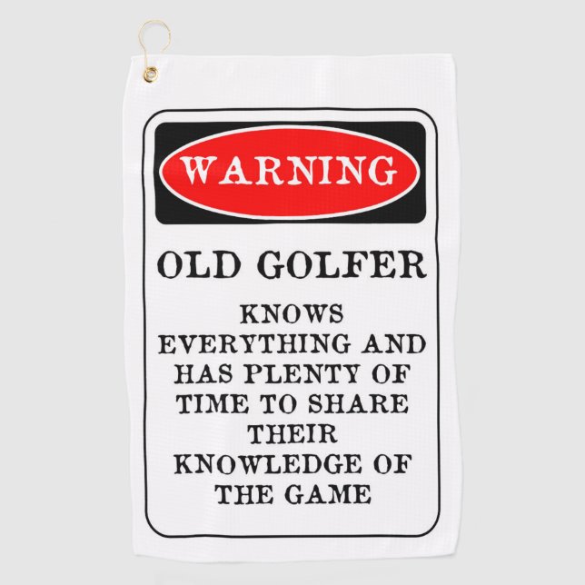 Old Golfer Golf Handtuch (Vorderseite)