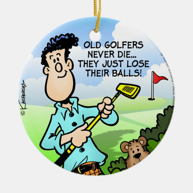 Old Golfer Keramikornament (Vorne)