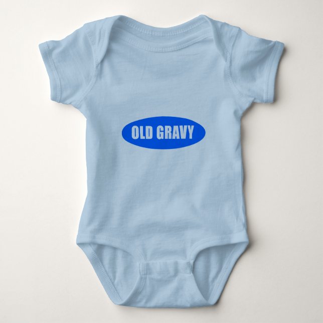 Old Gravy Logo Baby Bodysuit Strampler (Vorderseite)