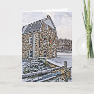 Old Grist Mill Holiday Card Feiertagskarte