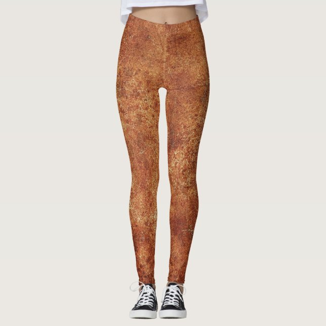 Old Grunge Rustikale Metallstruktur Leggings (Vorderseite)