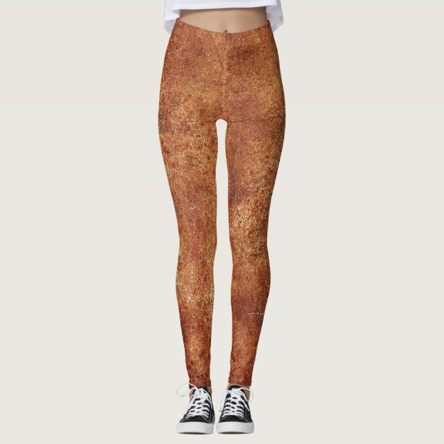 Old Grunge Rustikale Metallstruktur Leggings (Vorderseite)