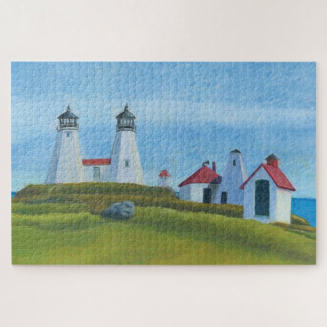 Old Gurnet Lighthouses 1014pc Puzzle (Horizontal)
