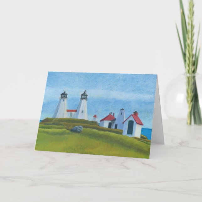 Old Gurnet Lighthouses Dankeskarte (Vorderseite)