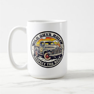 Old guys respect the rust funny dad joke vintage  kaffeetasse