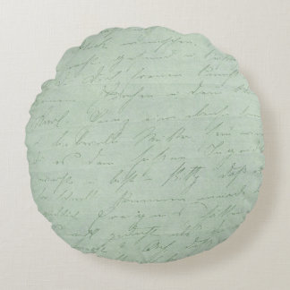 Old handwriting love letters faded antike script rundes kissen