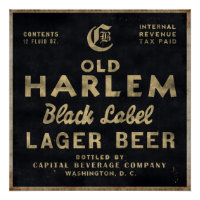 Old Harlem Lager Ber Vintages Werbeplakat