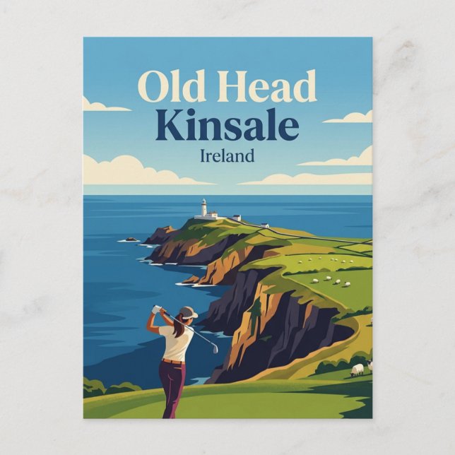 Old Head Kinsale Irland Postkarte (Vorderseite)