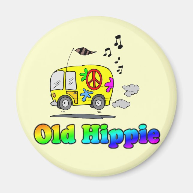 Old Hippie Bus Magnet (Vorne)