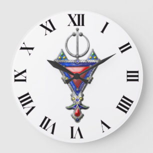 Old Historical während Berber Jewelry Triviale Große Wanduhr