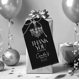 Old Hollywood B & W Chandelier Sweet 16 ID1108 Geschenkanhänger