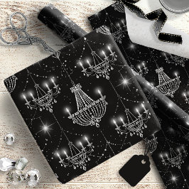 Old Hollywood B & W Chandeliers ID1108 Geschenkpapier