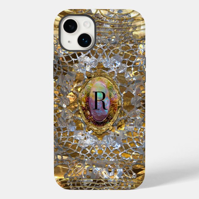 Old Hollywood Chic Elegant Monogram Case-Mate iPhone Hülle (Rückseite)