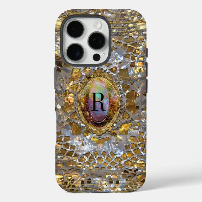 Old Hollywood Chic Tough Elegant Monogram Case-Mate iPhone Hülle (Rückseite)