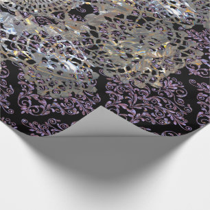 Old Hollywood Damast Cool Chic Elegant Geschenkpapier