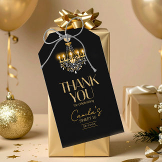 Old Hollywood Glam Chandelier Sweet 16 ID1108 Geschenkanhänger