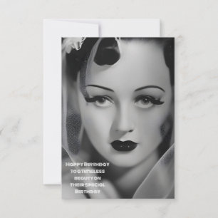 Old Hollywood Glamour Birthday Card Karte