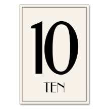 Old Hollywood Style Tischnummer