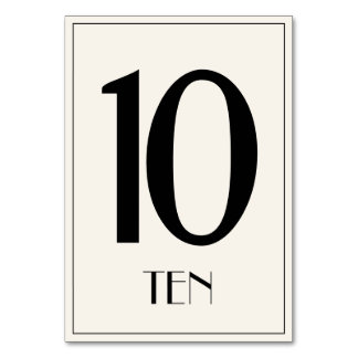 Old Hollywood Style Tischnummer