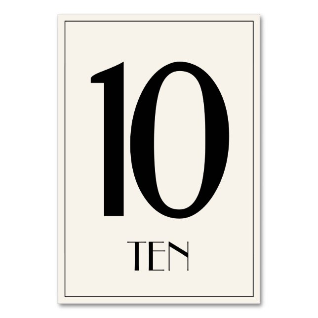 Old Hollywood Style Tischnummer (Vorderseite)